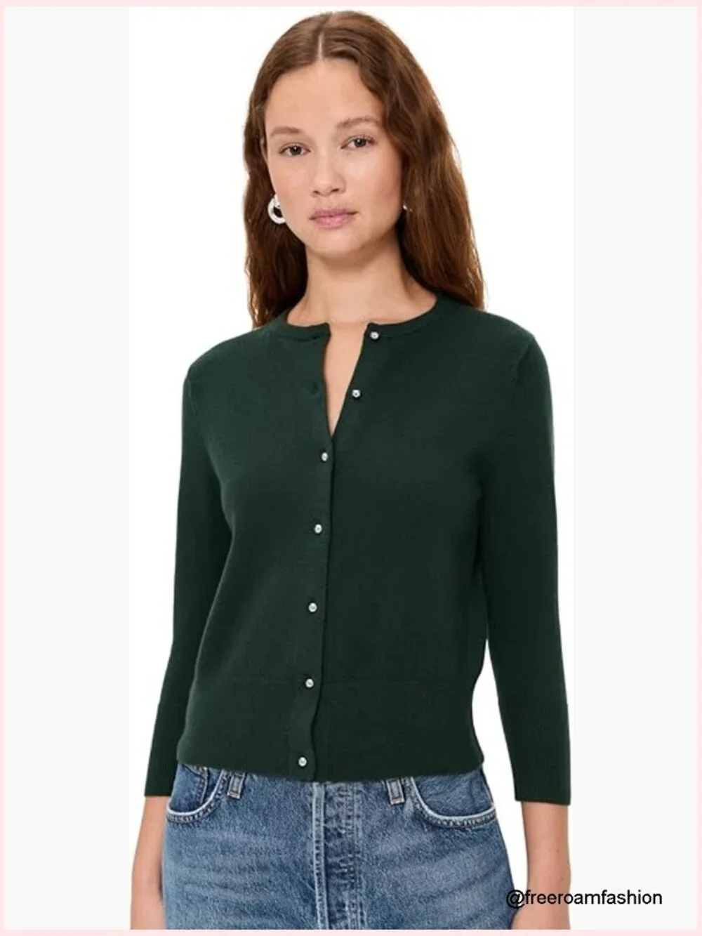 Luxury Cashmere Wool Cardigan with Metal Buttons